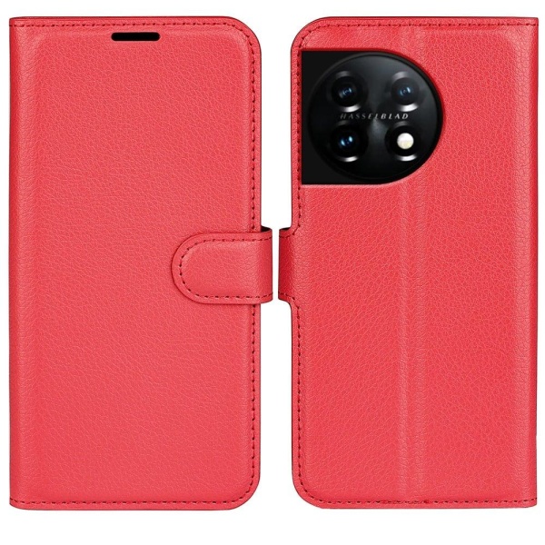 Klassisk OnePlus 11 Flip Etui - Rød Red