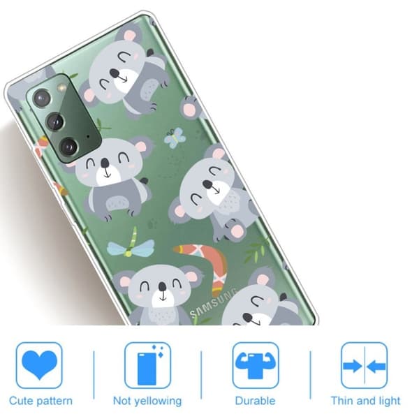 Deco Samsung Galaxy Note 20 cover - Sølv/Grå Silver grey