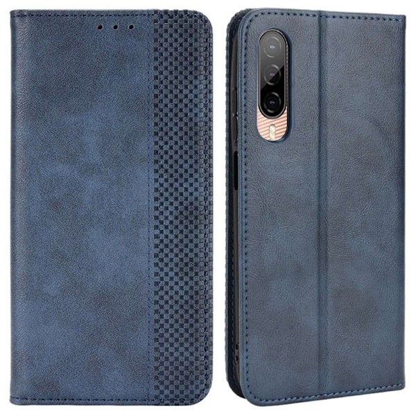 Bofink Vintage läder HTC Desire 22 Pro fodral - Blå Blå