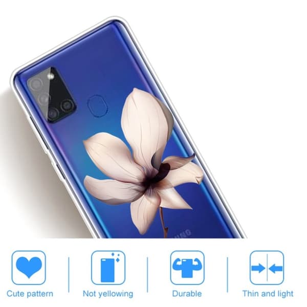 Deco Samsung Galaxy M51 Etui - Fresh Blomst Silver grey