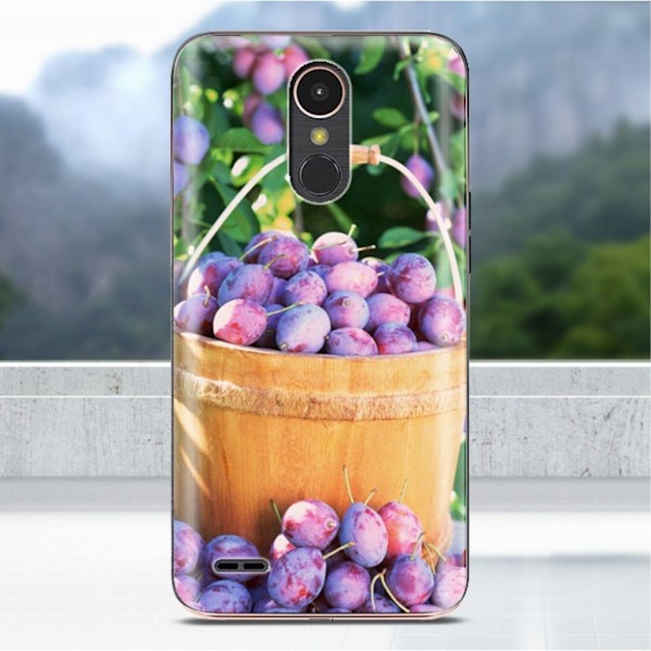 LG K10 2017 mjukt präglat TPU-fodral - Plommon Lila