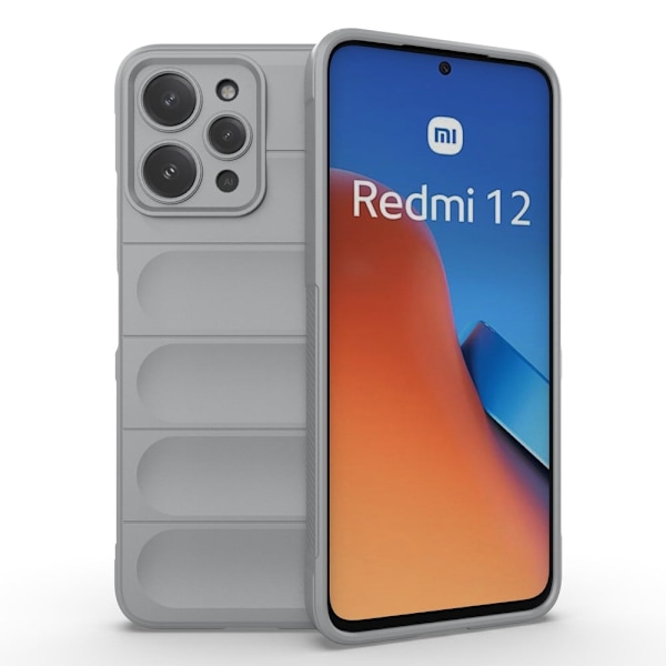 Mjukt greppformat Xiaomi Redmi 12 skal - Silver/Grå Silvergrå