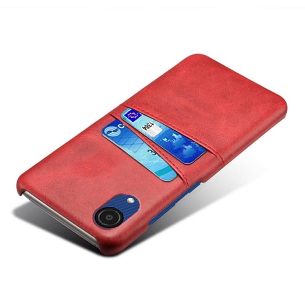 Dual Card Etui Samsung Galaxy A23e - Rød Red