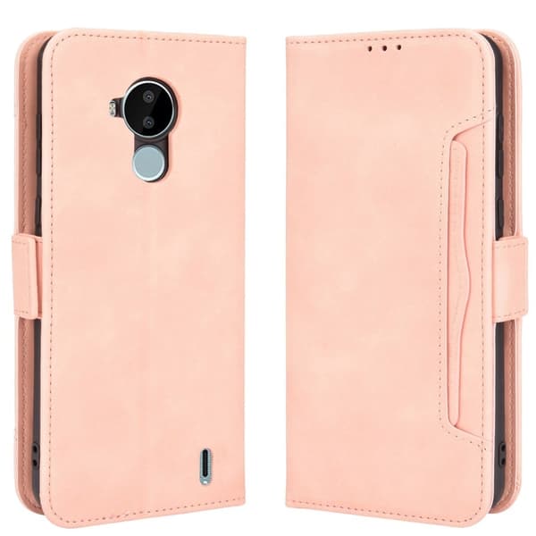 Modernt Nokia C30 fodral med plånbok - Rosa Rosa