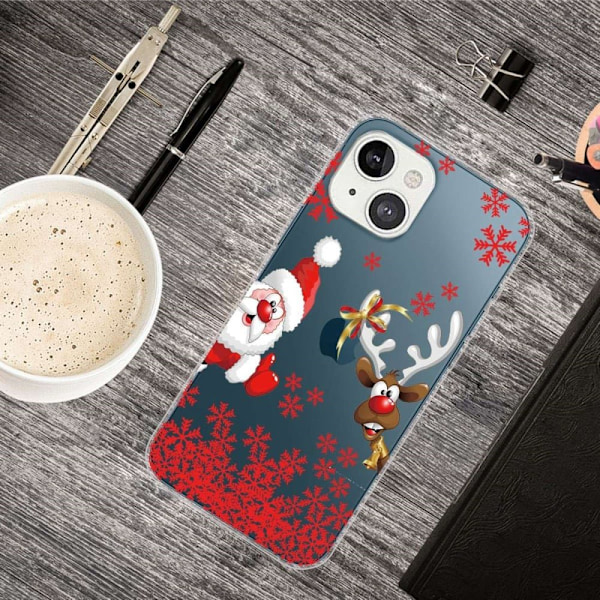 Julfodral till iPhone 14 - Julhjort Röd