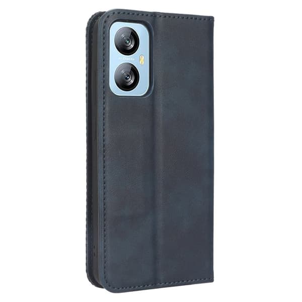 Bofink Vintage läder Blackview A52 fodral - Blå Blå