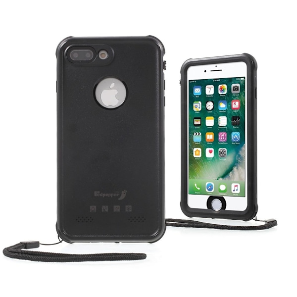Redpepper Vattentät Plastskal till iPhone 7 Plus / 8 Plus - Svart Svart