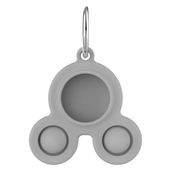 AirTags dual bubble press silikonisuojus - Harmaa Silver grey