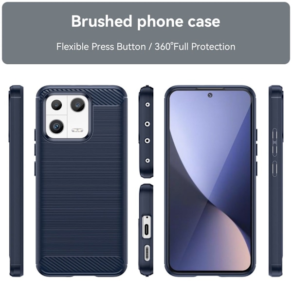 Carbon Flex Etui Xiaomi 13 - Blå Blue