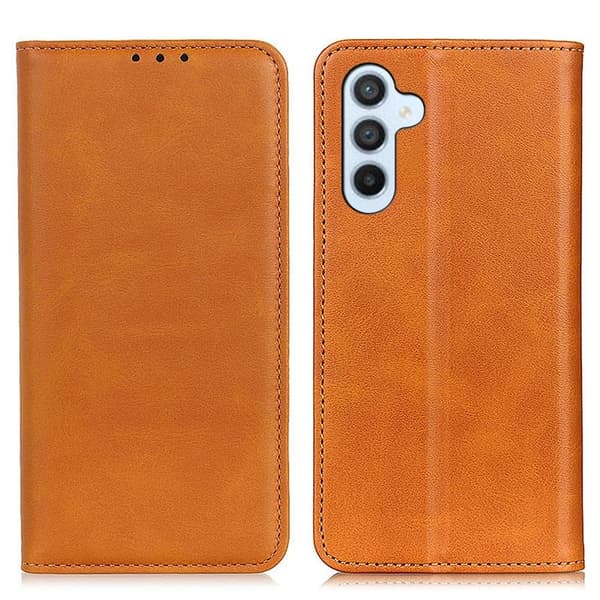 Hållbart konstläder Samsung Galaxy A16 fodral med plånbok - Brun Brun