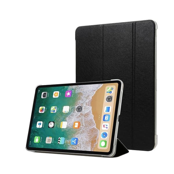 iPad Pro 11" (2018) tre-folds læder flip etui - Sort Black