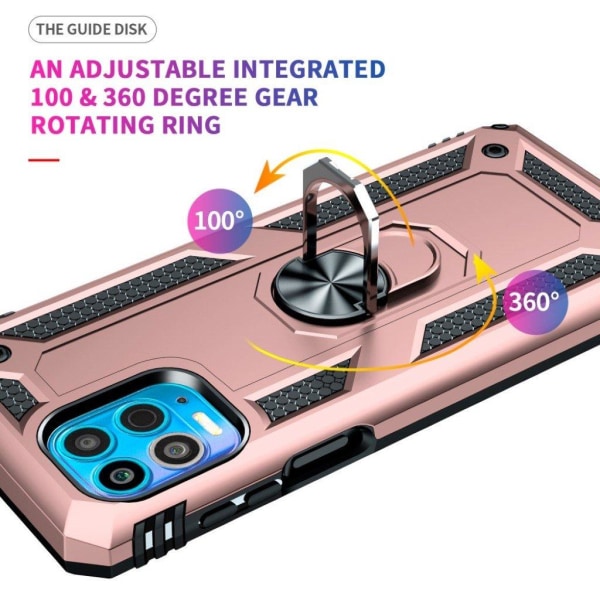 Bofink Combat Motorola Moto G100 / Edge S Etui - Rødguld Pink