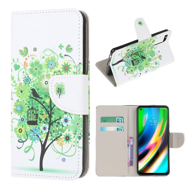 Wonderland Motorola Moto G9 Plus Flippetui - Tre Green
