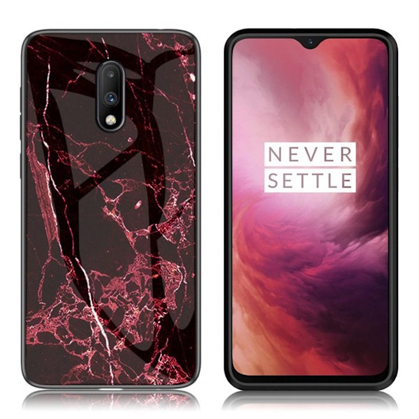 Fantasy Marble OnePlus 7 cover - Rød Red