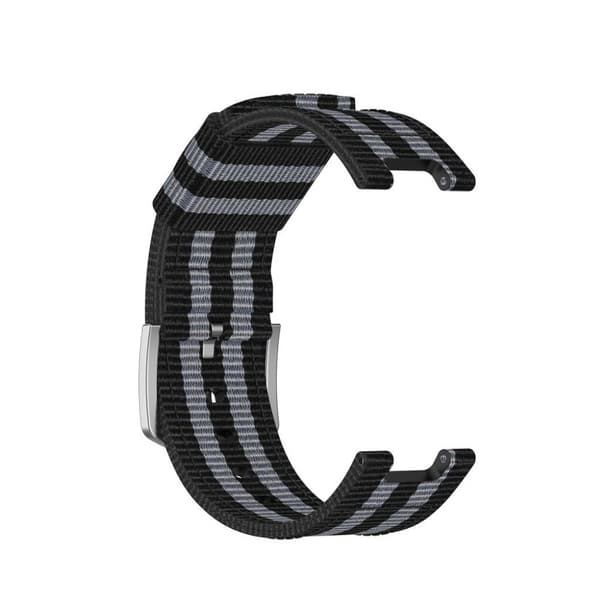 Amazfit T-Rex nylonista kudottu kellonauha - Musta / Harmaa / Musta / Harmaa / Musta Black