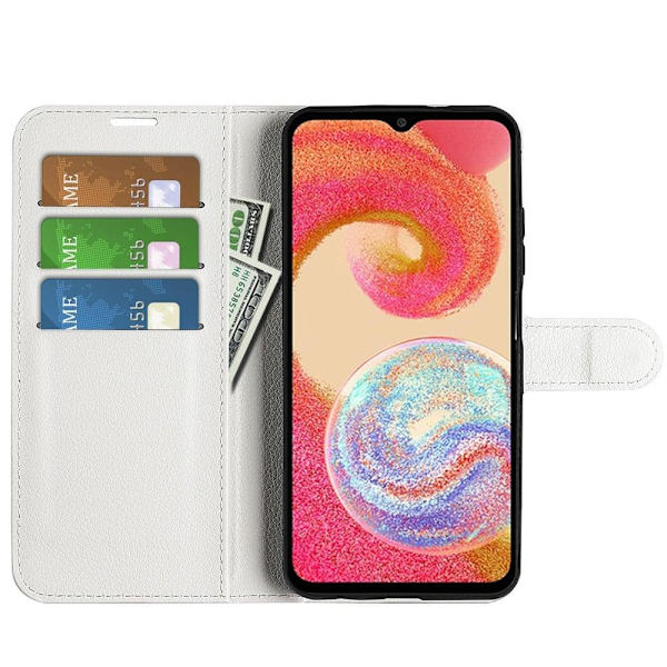 Classic Samsung Galaxy A04e Flip Fodral - Vit Vit