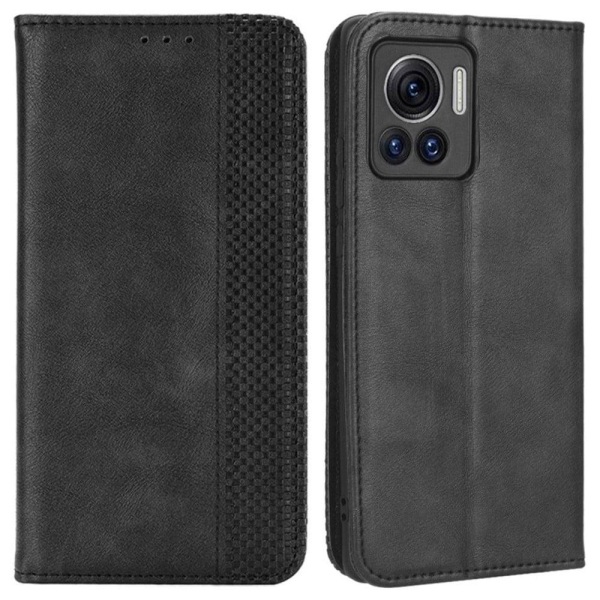 Bofink Vintage läder Motorola Edge 30 Ultra / Motorola Moto X30 Pro fodral - Svart Svart