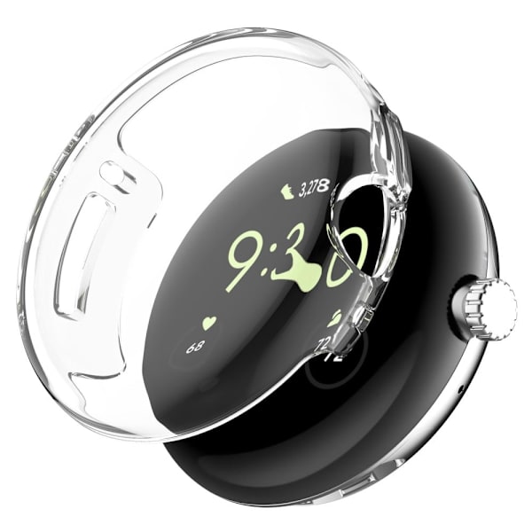 Google Pixel Watch läpinäkyvä suojus näytönsuojalla Transparent