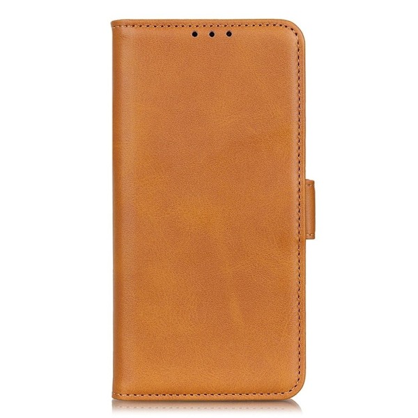 Lompakko-style Aitoa Nahkaa Läppäkotelo For Google Pixel 7a - Ruskea Brown