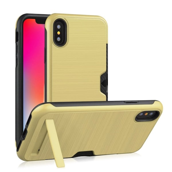 iPhone XS Max borstat fodral med ställ - Guld Guld