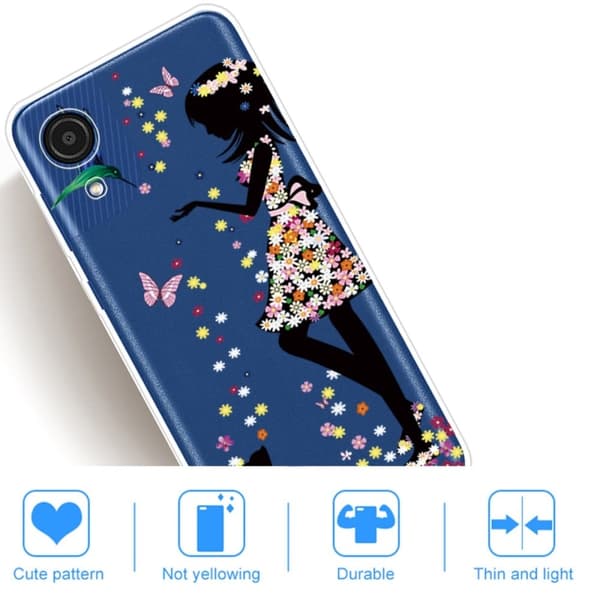 Deco Samsung Galaxy A03 Core skal - Katt Och Flicka multifärg
