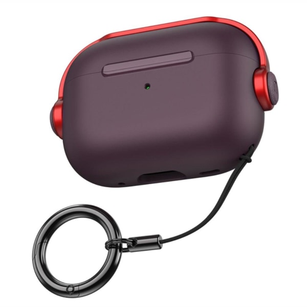 AirPods Pro 2 dual color headset style case with strap - Purple Lila