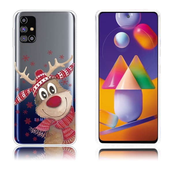 Juleveske til Samsung Galaxy M31s - Glad Elg Brown