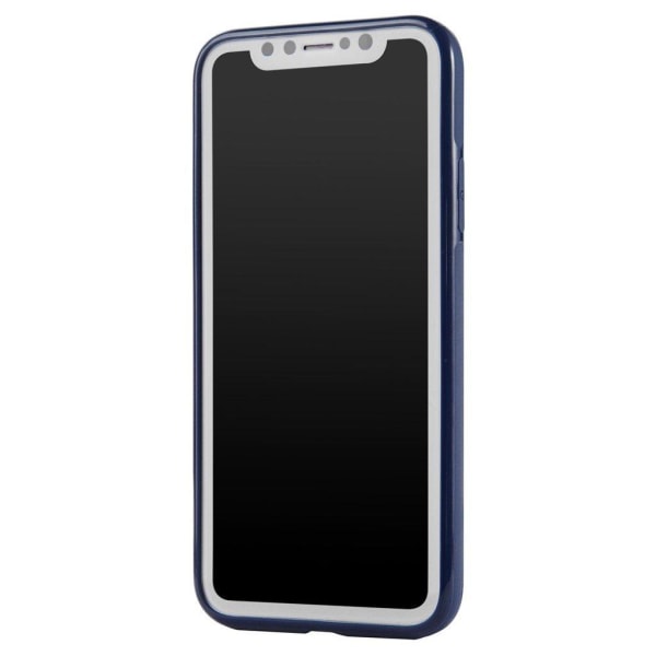 iPhone Xs Max mobilskal silikon magnetisk hållare - Mörkblå Blå