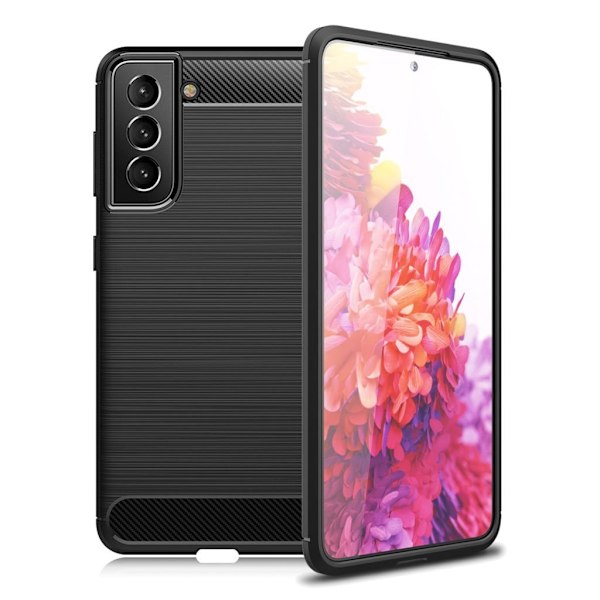 Carbon Flex case Samsung Galaxy S21 FE - Sort Black