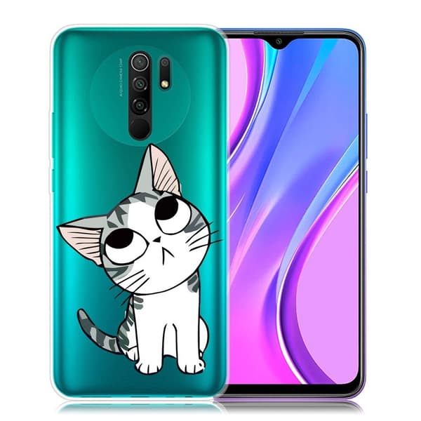 Deco Xiaomi Redmi 9 Suojakotelo - Cute Kissa White