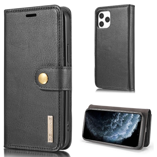 DG.MING iPhone 13 2-i-1 etui med pung - Sort Black
