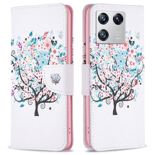 Wonderland Xiaomi 13 Flip Etui - Blomst Træ Multicolor