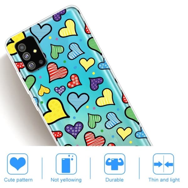 Deco Samsung Galaxy S20 Plus deksel - Love Hearts Multicolor