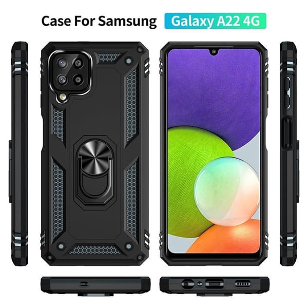 Bofink Combat Samsung Galaxy A22 4G cover - Sort Black