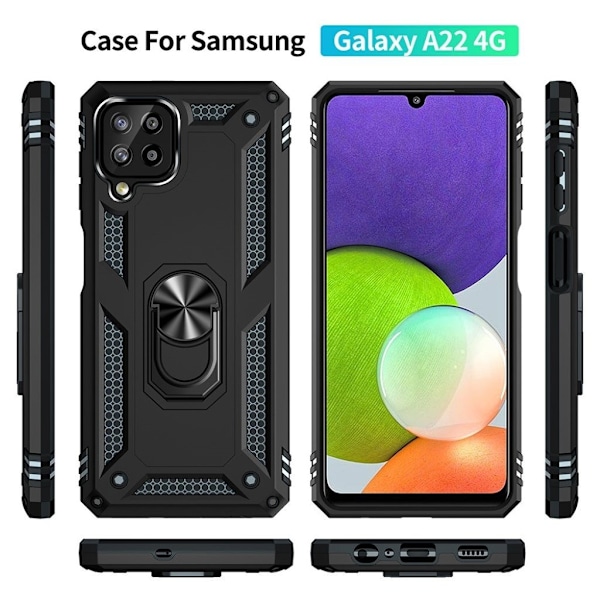 Bofink Combat Samsung Galaxy A22 4G skal - Svart Svart