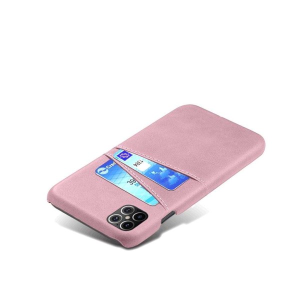 Dual Card kuoret - iPhone 12 Pro Max - Ruusukulta Pink
