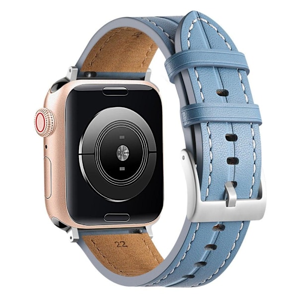 Apple Watch Series 8 (41mm) klockarmband i äkta läder - Blå Blå