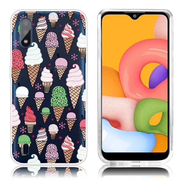 Deco Samsung Galaxy A01 kuoret - Värikäs jäätelö Multicolor