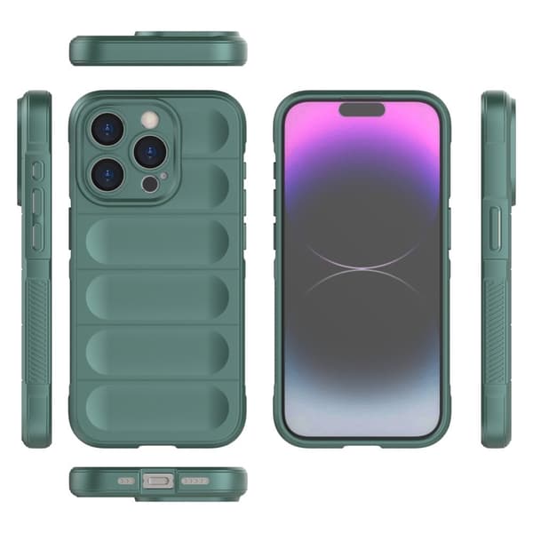 Blødt grebsformet cover til iPhone 15 Pro - Blå Blue