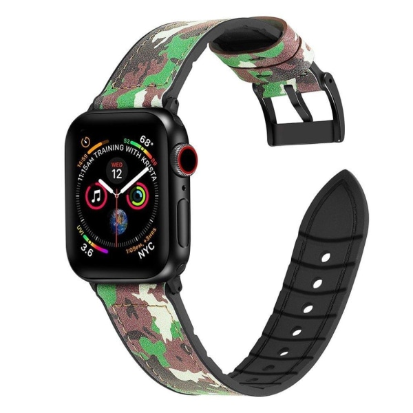 Apple Watch Series 6 / 5 44mm mönster silikon klockarmband - camouflage grön Grön