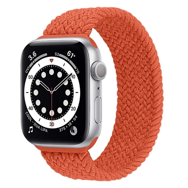 Apple Watch Series 8 (41mm) elastiskt vävt klockarmband - Orange Röd / Storlek: Xl Röd