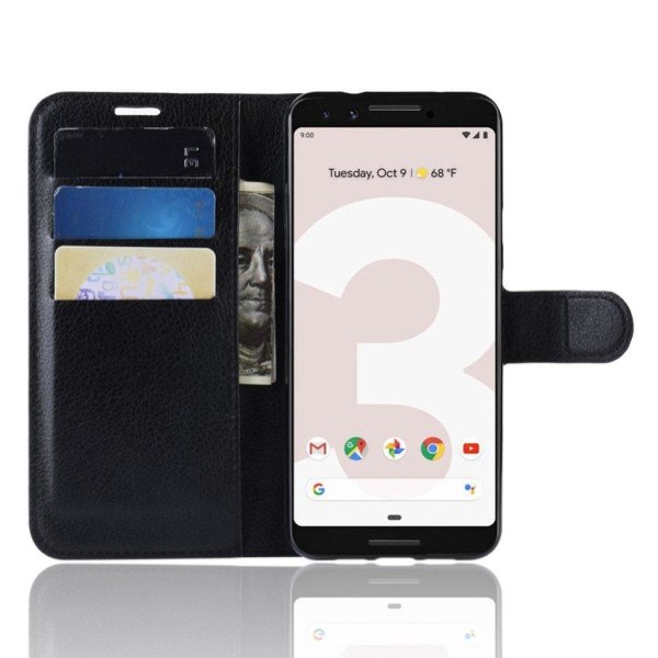 Classic Google Pixel 3a flip kotelot - Musta Black