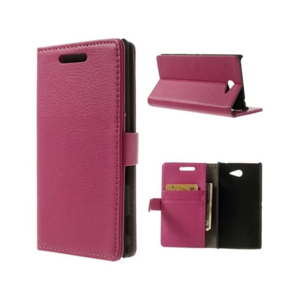 Wall Street (Rosa) Sony Xperia M2 Läderfodral Rosa