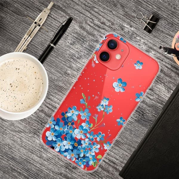 Deco iPhone 13 deksel - Blå Blomster Blue