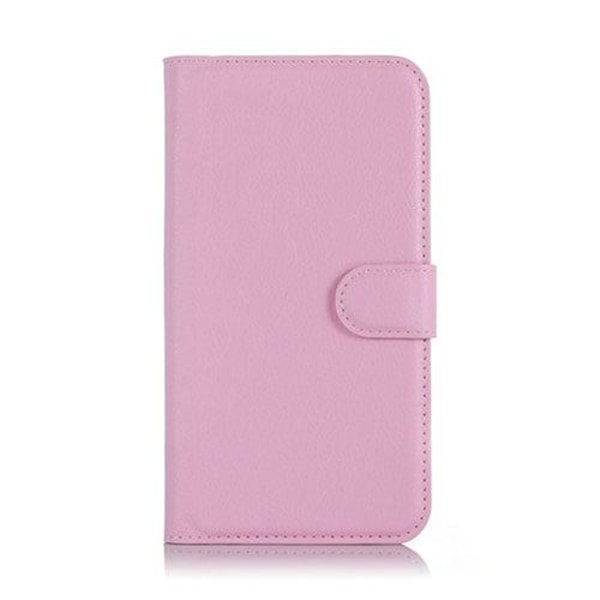 Kvist Microsoft Lumia 550 Leather stander etui - Lyserød Pink