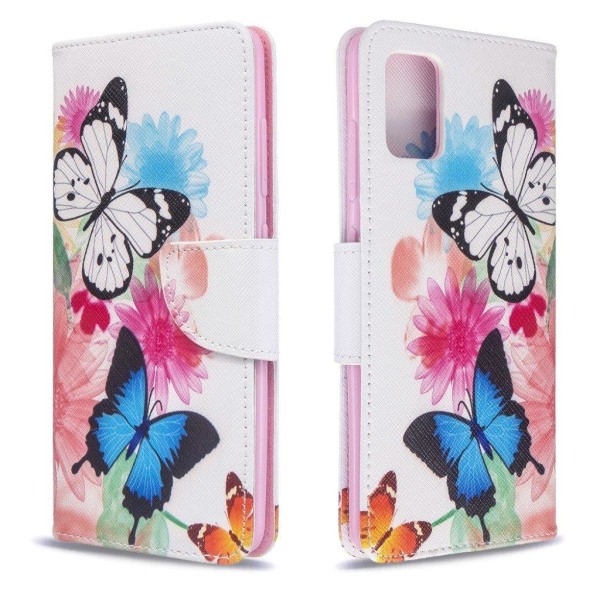 Wonderland Samsung Galaxy A51 flip kuoret - Eloisat Perhoset Multicolor