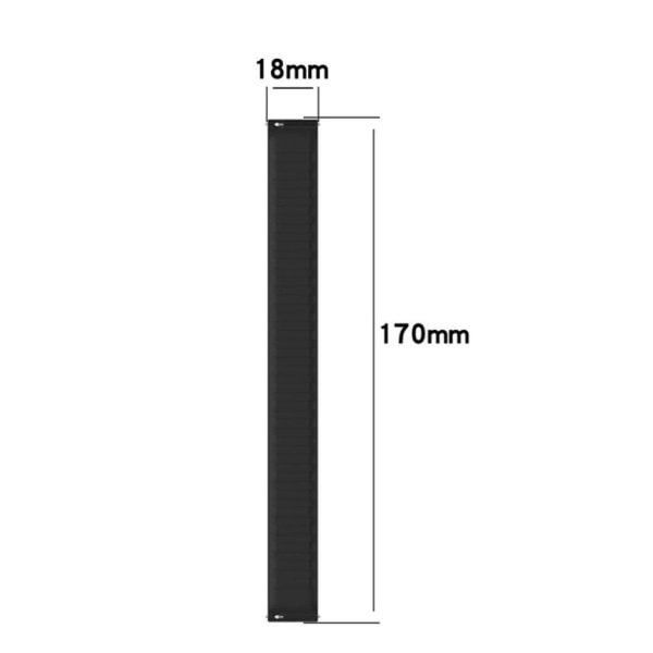 18mm Universal elastinen silikoninen kellonhihna - Keskiyön Sininen / Keskiyön Sininen Blue