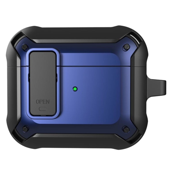 AirPods 3 snap-on lid design TPU case - Blue / Black Blå