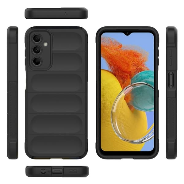 Mjukt greppformat Samsung Galaxy M14 skal - Svart Svart