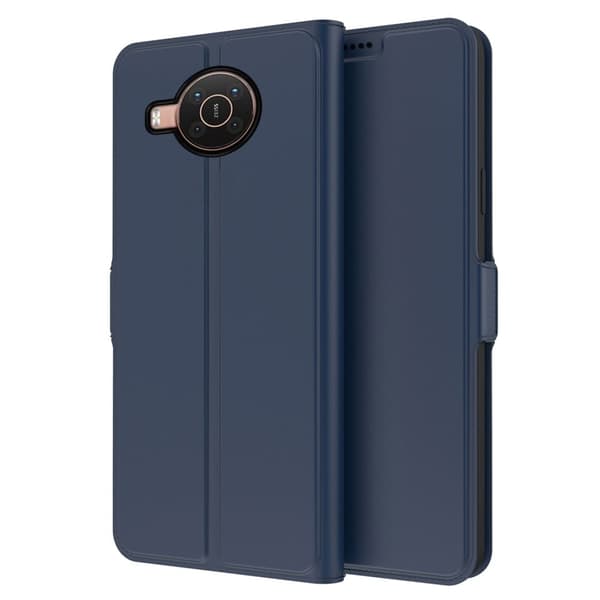 Glat og tyndt Premium Pu Læder Etui til Nokia X20 - Blå Blue